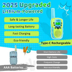 Vvinca kids walkie talkie 22 channels for secure private chats