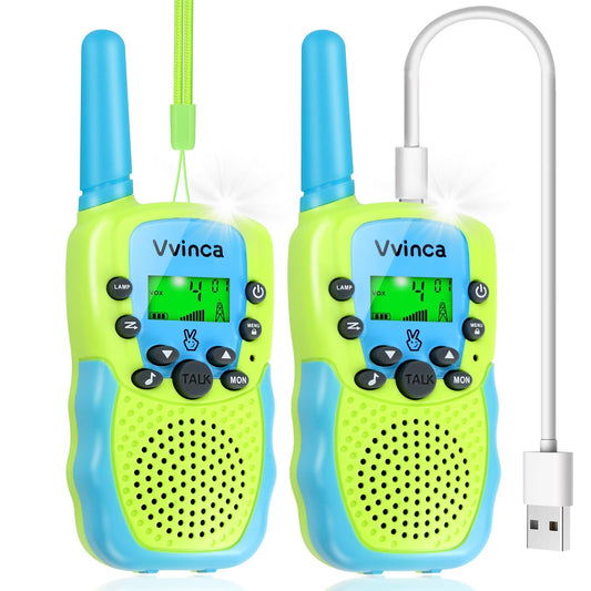 Vvinca Kids Walkie Talkie long-range display for outdoor play