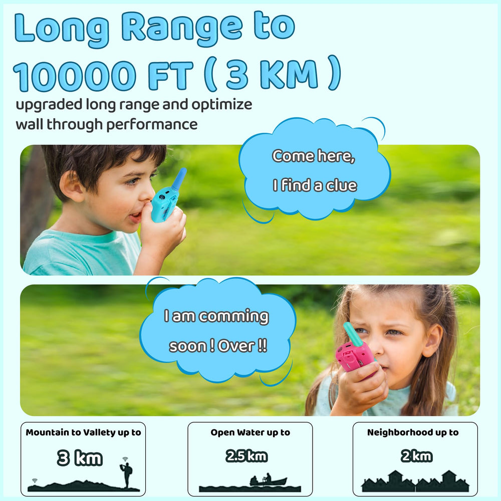 Vvinca 22 channels offer private, interference-free communication for group play.