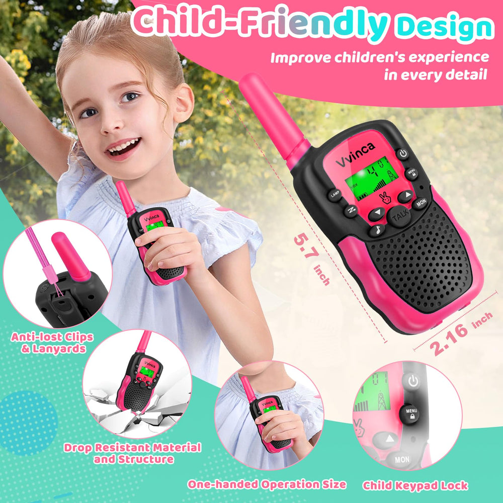 Vvinca kids walkie talkies come in a 2 pack for siblings and friends