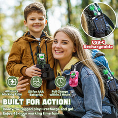 Vvinca walkie talkies LED flashlight close-up for night use
