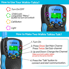 Vvinca walkie talkies privacy with 22 channels for secure chats