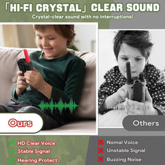 Vvinca walkie talkies in use at park with kids enjoying chat