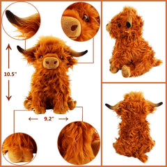 VYRNARA Highland Cow’s lifelike fur texture adds charm to any room.