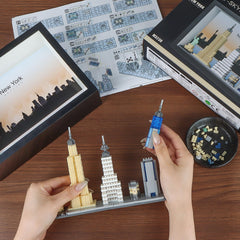 Vziimo Flatiron Building micro-block detail ideal for a coffee-table centerpiece