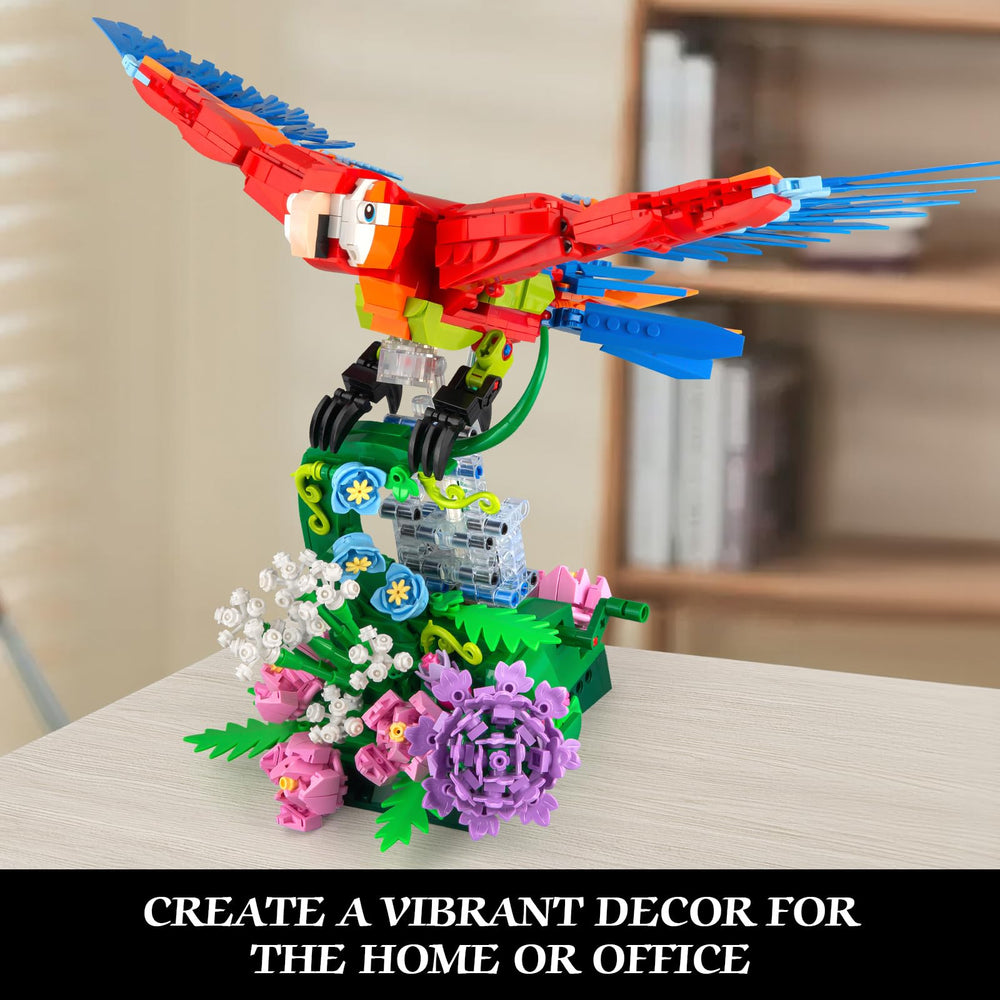 Vziimo parrot model spans 18 inches for standout room decor.