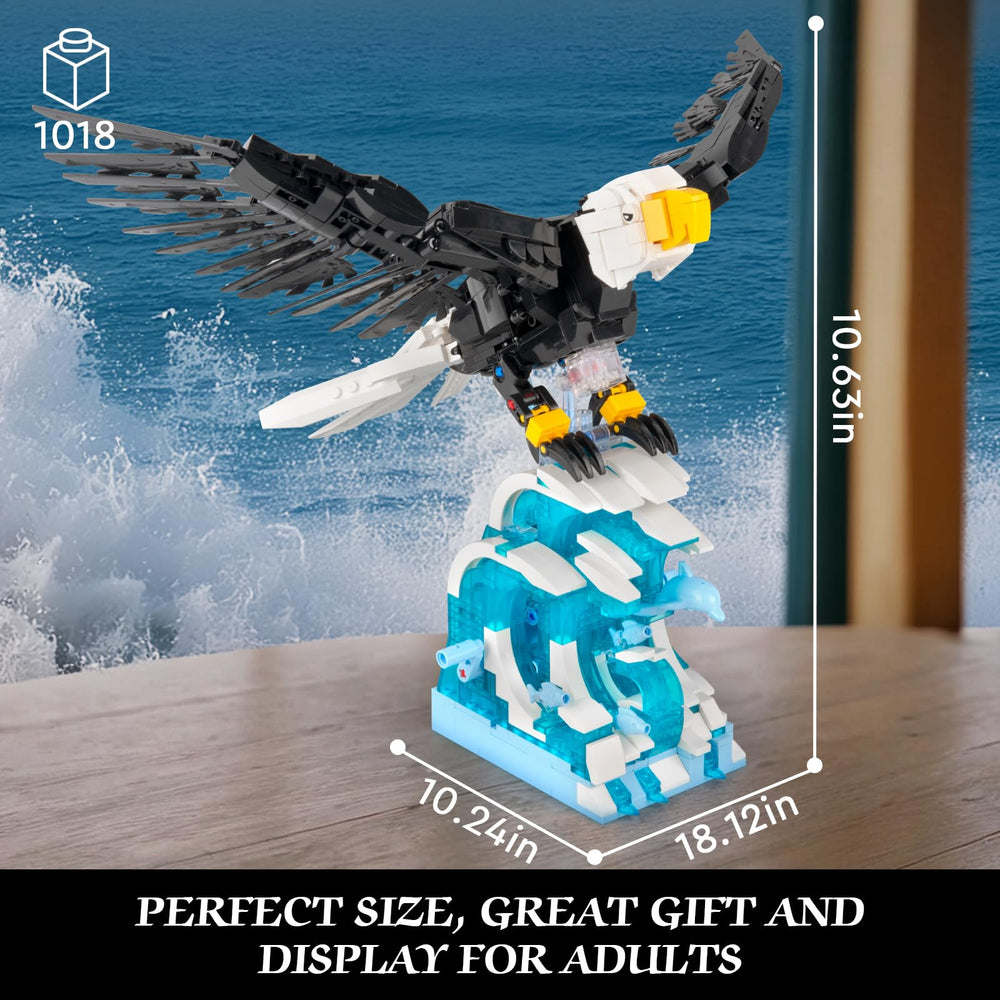 Vziimo Eagle dimensions show a striking desk display at 18 inches long.