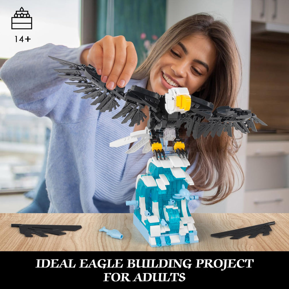 Vziimo Eagle display stand for stylish shelf or desk centerpiece.