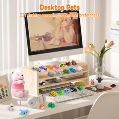 VZZNN articulated 1-2 inch animals with fade-proof colors for desk display.