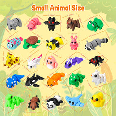VZZNN mini animal desk decor focusing on articulated joints for tactile focus.
