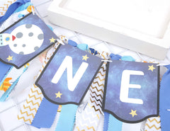 WAUAO 1st birthday banner creates a memorable space scene your child will enjoy