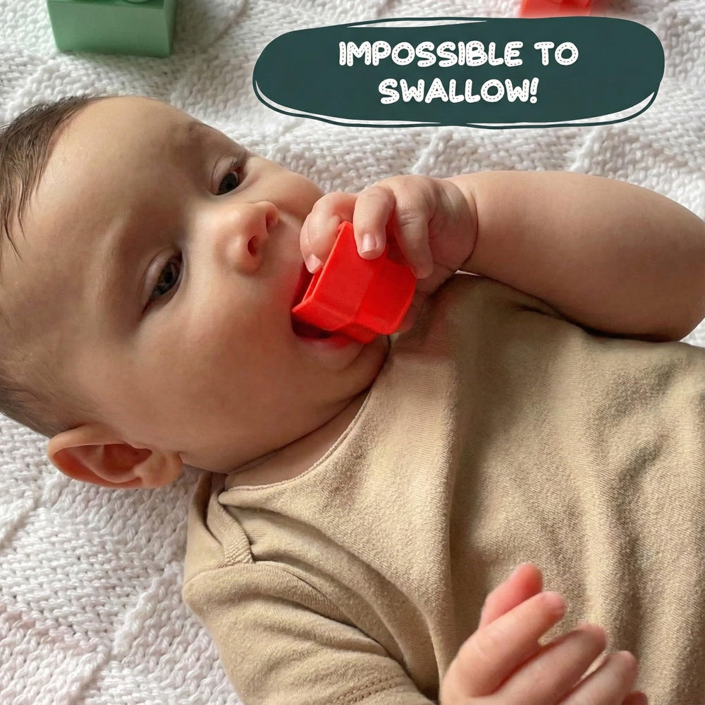 WaBee Baby oversized blocks reduce choking risk during play