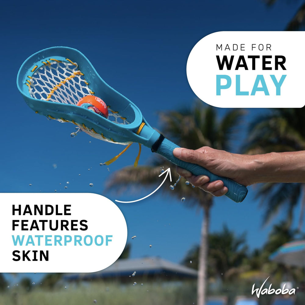 Kids playing Waboba Lacrosse at the beach and pool