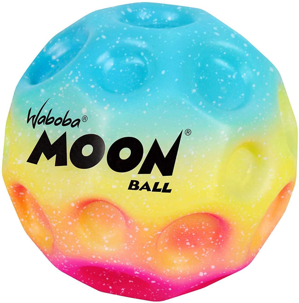 Waboba Moon Ball Gradient midair with vivid color swirl boosting visual appeal.