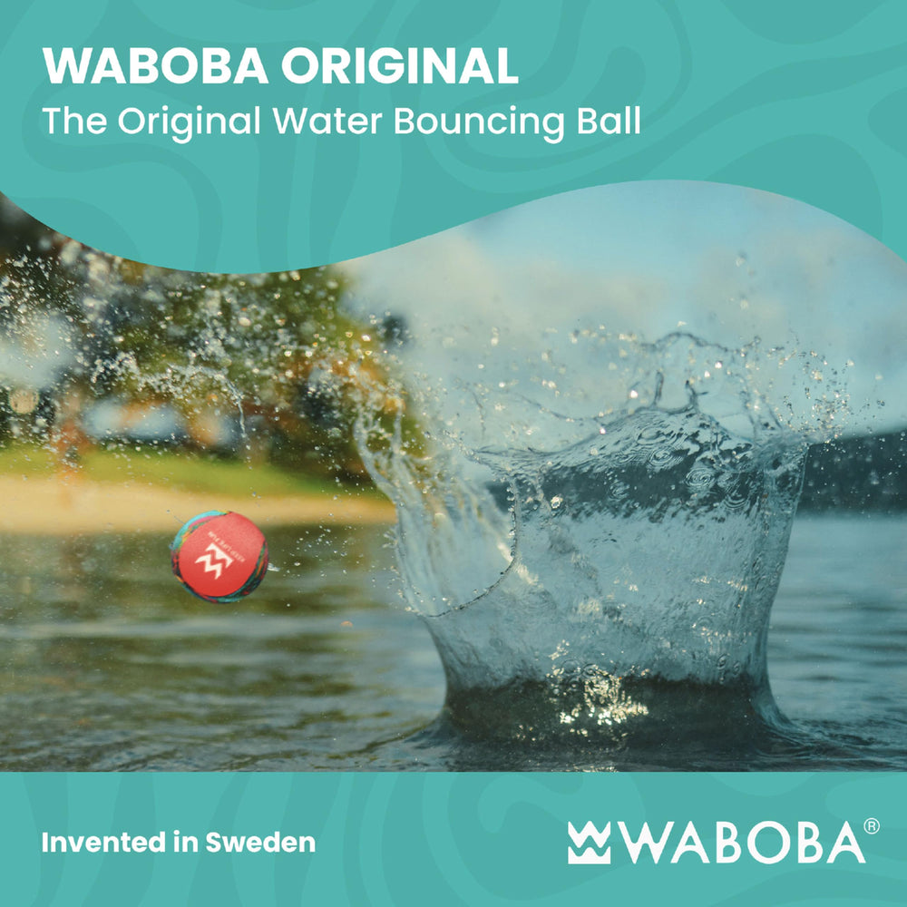 Waboba Original zigzag design ball for fast, far bounces on waves