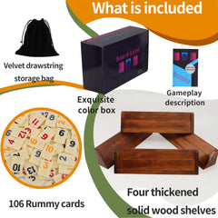Wahartoly Rummy Cube Game 106-tile set ready for play