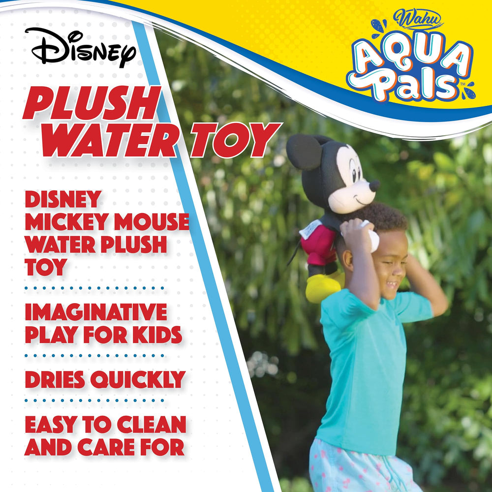 WAHU Aqua Pals Mickey Mouse plush uses breathable mesh for splash time.