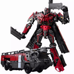 WAIKYTOY deformation robot fire engine in transforming mode for creative play and coordination.