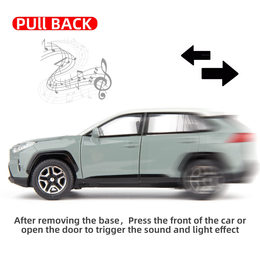 WAKAKAC RAV4 light and sound feature enhances playtime.