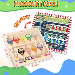 wakeInsa magnetic alphabet beads detail encourages letter recognition through playful exploration.