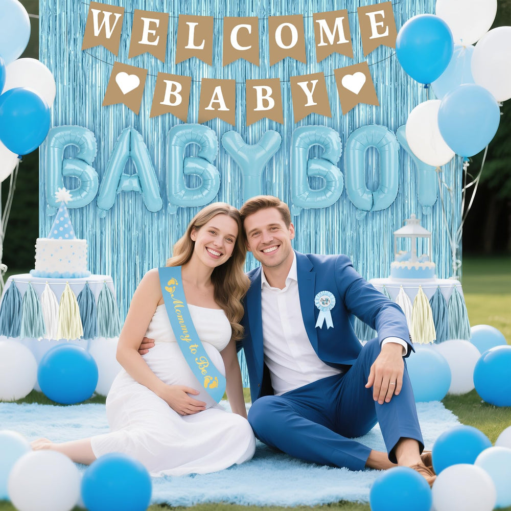 Wakeys Baby Boy letter balloons highlight the theme.