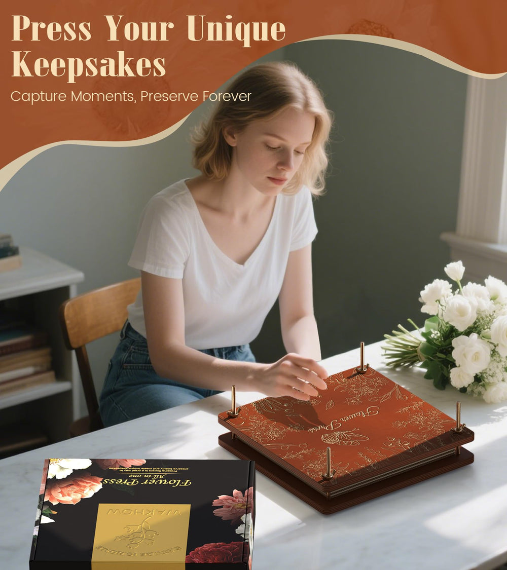 Wakhow blotting papers dry petals flat and cleanly for consistent pressing.