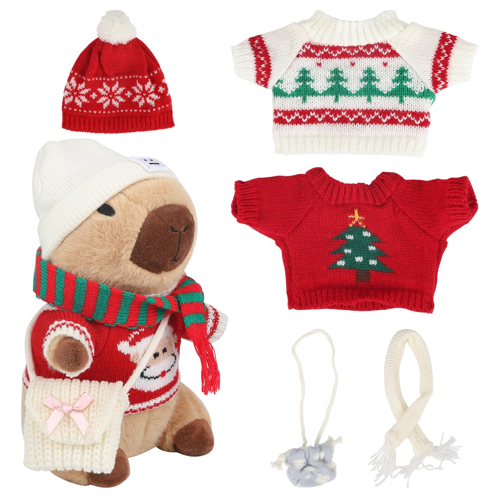 WAKSUN Capybara plush with clothes set—soft, huggable, perfect for imaginative dress-up.