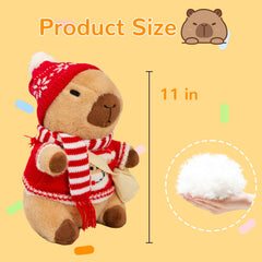 WAKSUN Capybara plush display—cute holiday decor that adds warmth.