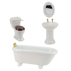 Waldosia 1-12 scale porcelain bathtub enhances dollhouse realism in displays