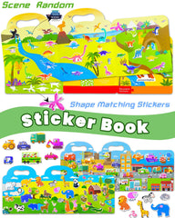Walenced vehicles theme sticker book inspires storytelling and motor skills.