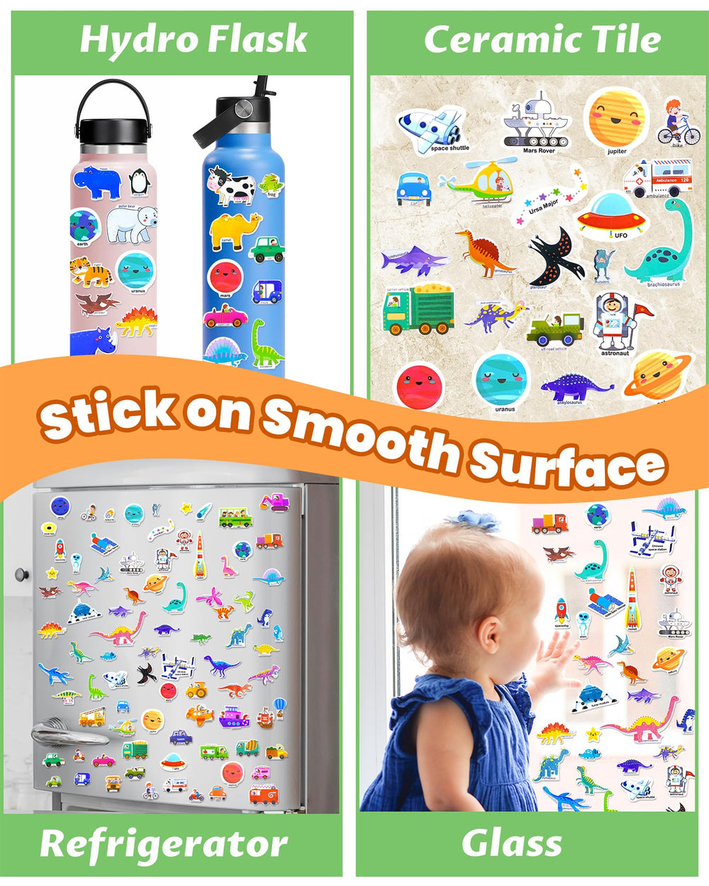 Walenced sticker book portable design with handle for travel and organization