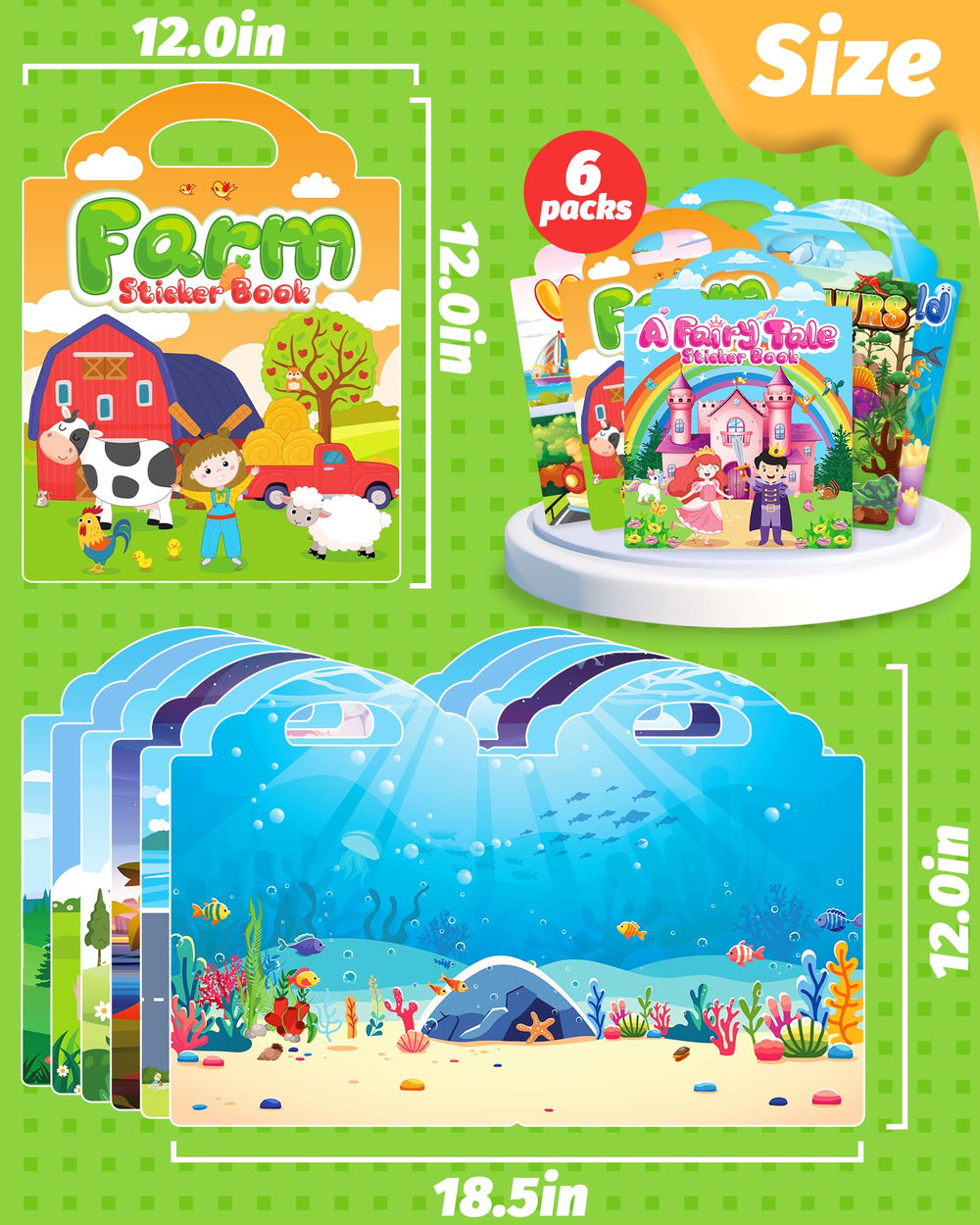 Walenced sticker book works on windows and bottles for screen-free creativity.