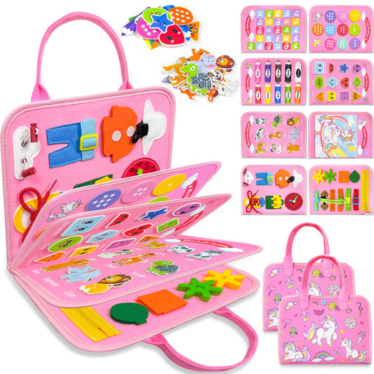 Walenty Busy Board: 8-page activity book for engaging learning on the go.