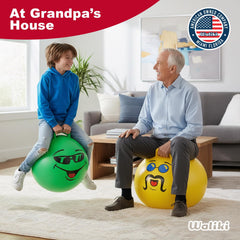 Waliki Hop Ball durable design withstands energetic hopping indoors or outdoors.
