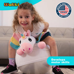 WALIKI Unicorn Hopper Ball durable design stands up to energetic jumping.