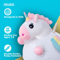 WALIKI Unicorn Hopper Ball shows easy-grip handles for secure, confident bouncing.