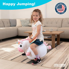 WALIKI Unicorn Hopper Ball soft plush cover adds cozy sensory experience.