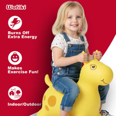 WALIKI yellow bouncy horse designed for ages 1 to 3