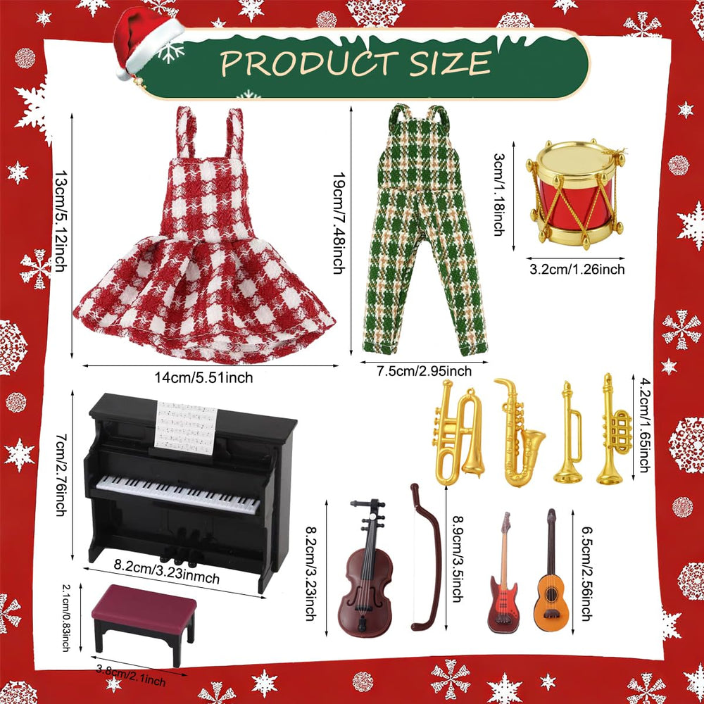 WanBigVa green pants add snug festive look to elf doll.