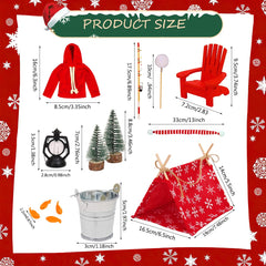 WanBigVa Christmas Elf Doll mini tree 5-9 inch for seasonal scenes