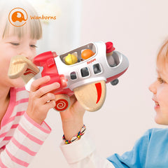 Wanborns airliner close-up highlighting bright lights for interactive stories