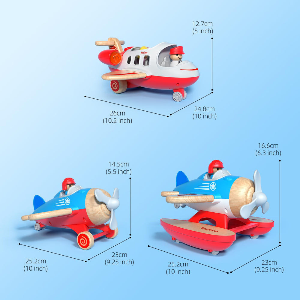 Wanborns wooden airliner toy suitable for birthdays and party decor.