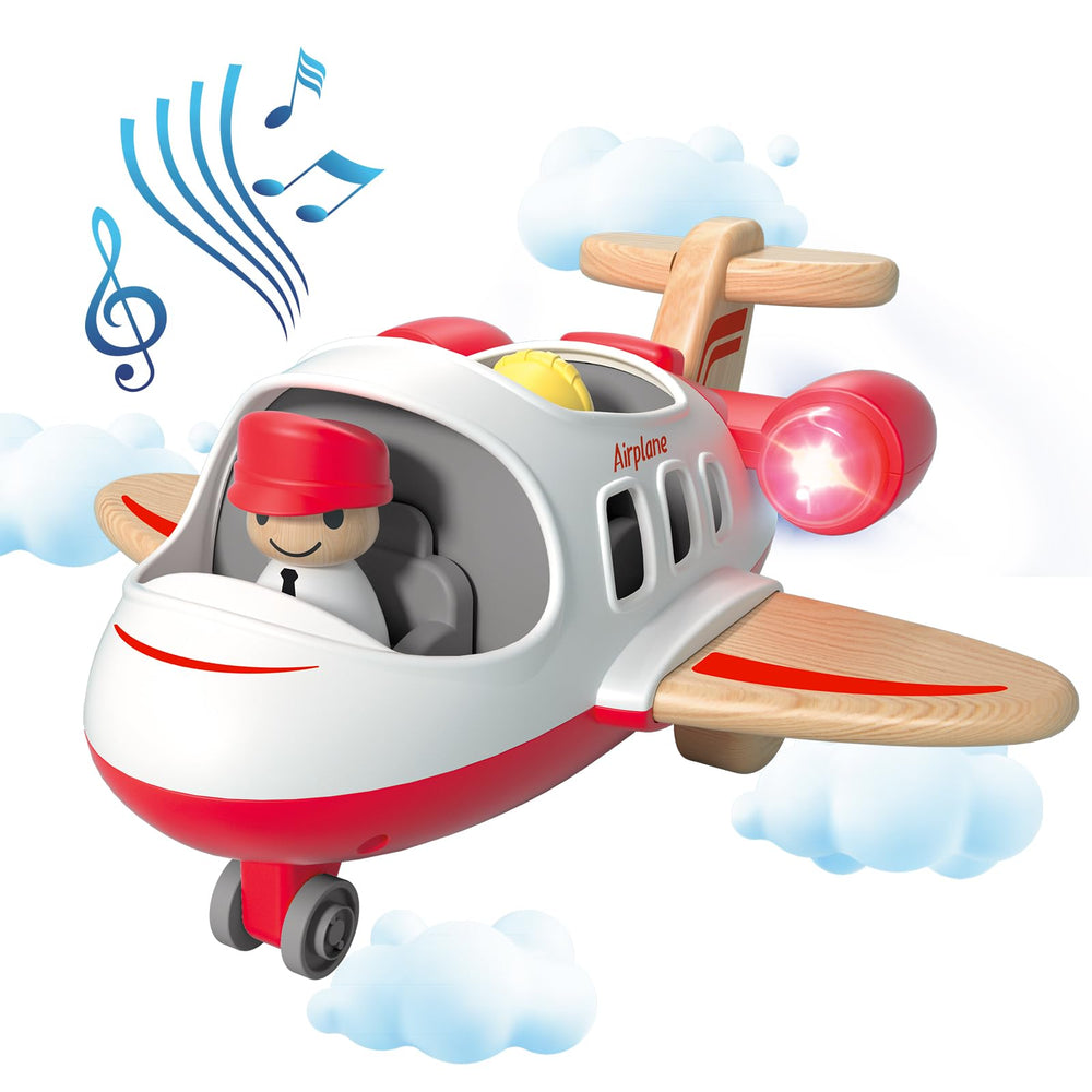 Wanborns fighter jet toy front view with vivid colors for easy grasp