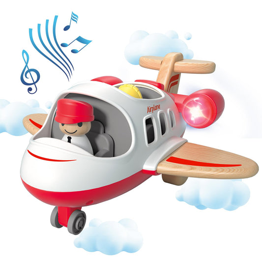 Wanborns fighter jet toy front view with vivid colors for easy grasp
