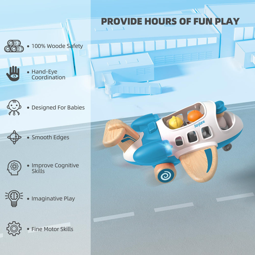 Wanborns airplane toy showcasing interactive tools for fine motor skills.