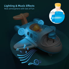 Wanborns toy tail button lighting triggers LED effects for play.
