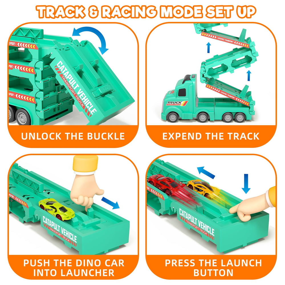 Wanborns ejection track assembled for double-track racing fun.