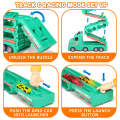 Wanborns ejection track assembled for double-track racing fun.