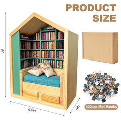 Wanheart 400-piece mini books close-up shows colorful covers for an engaging display.