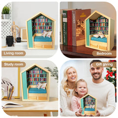 Wanheart wooden mini bookshelf decor in a living space adds charm and organization.